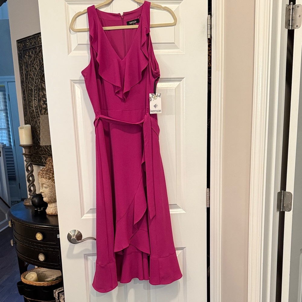 Kensie Women's Fuchsia High Low Dress